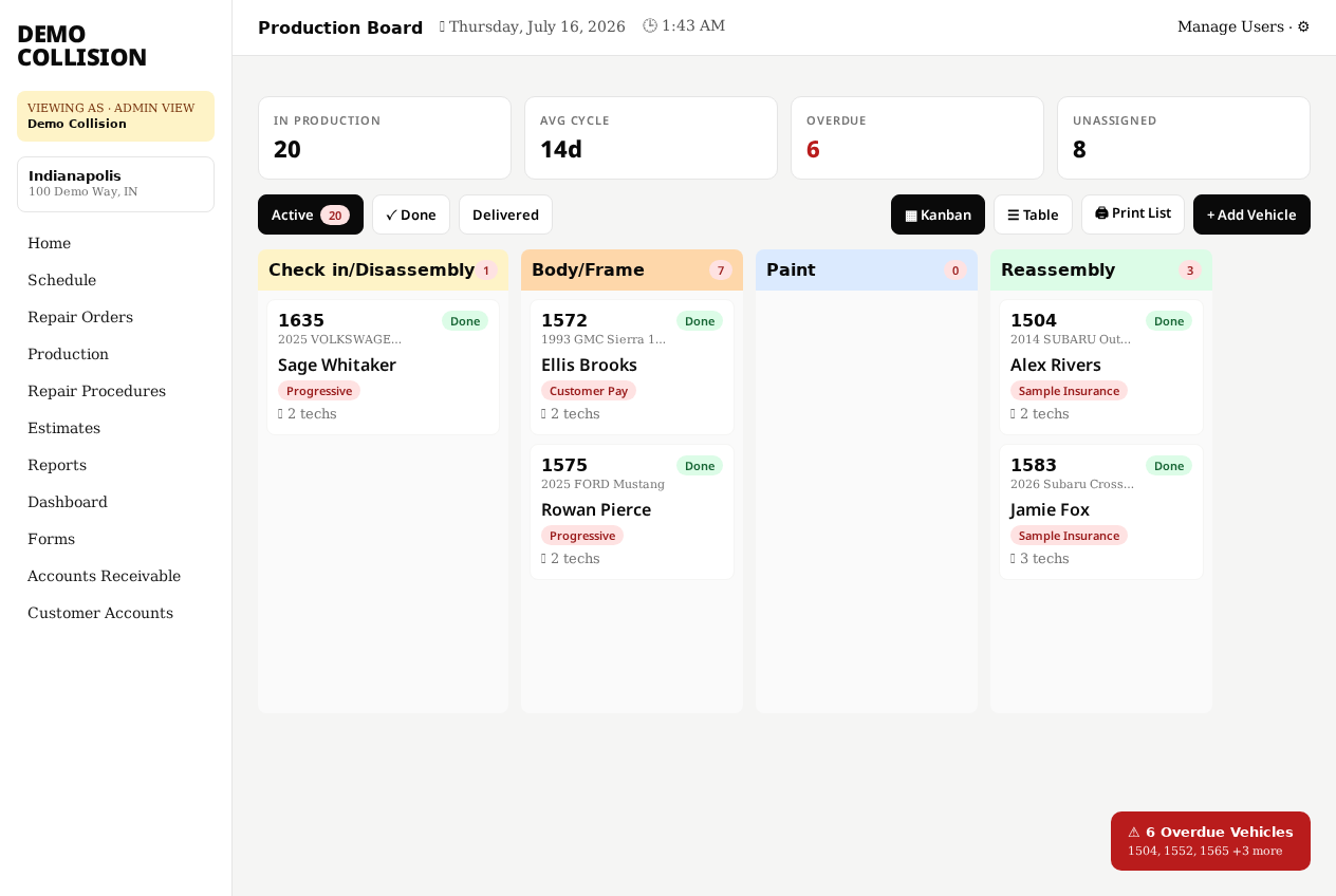 Production in Command Center